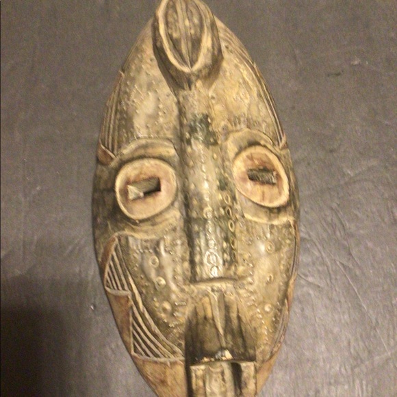 Vintage Authentic African Tribal Mask 13in - Picture 2 of 4